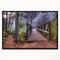 Designart - Beautiful Bridge Over Creek - Landscape Photo Canvas Art Print in Black Frame